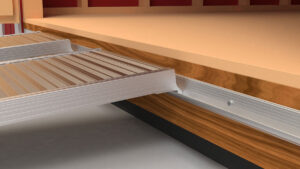 Standard Top IM Aluminum Planks Hanging in Standard Mounting Track