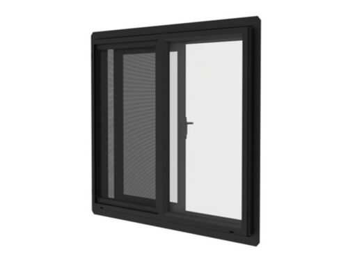 30x24 Black Insulated Sliding Vinyl Utility Window