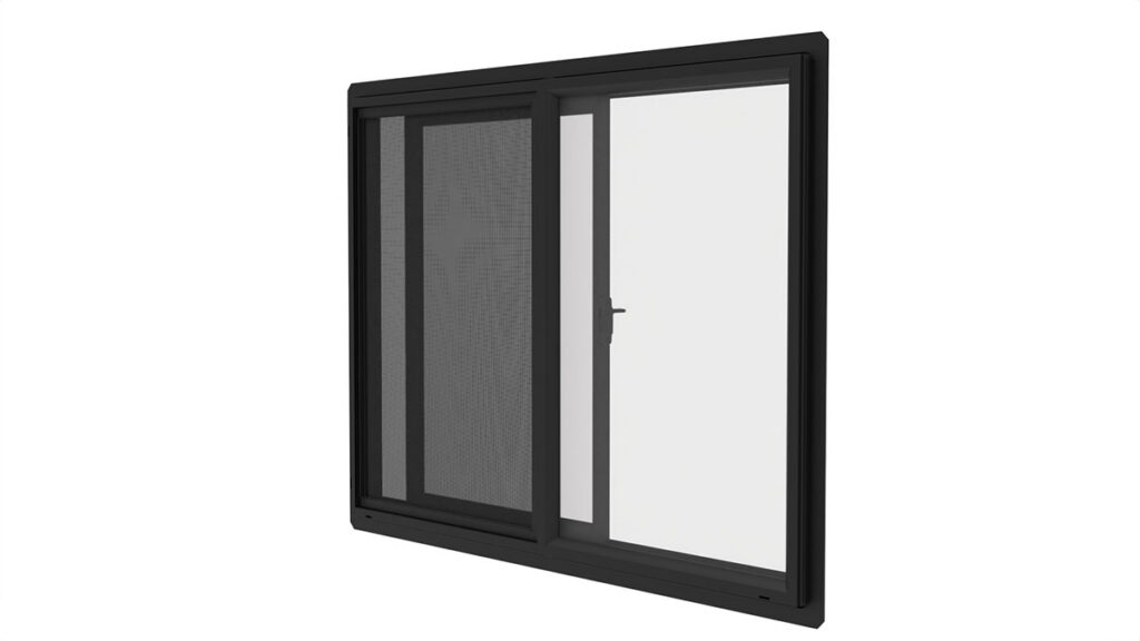 30 x 24 Black Single Pane Sliding Vinyl Utility Window